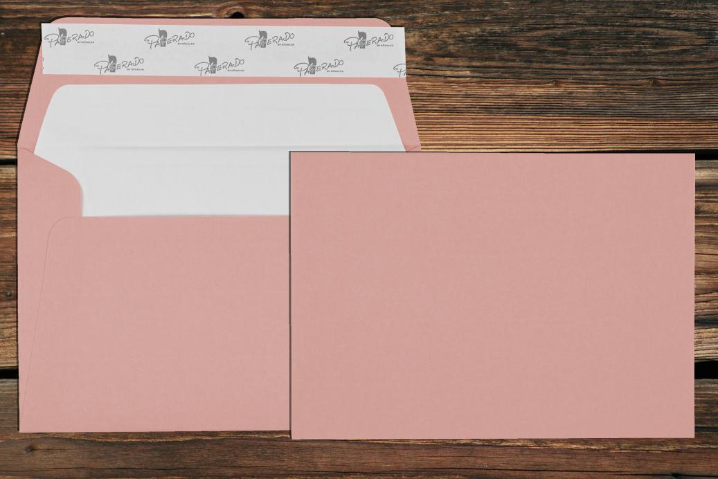 Briefhüllen mit Seidenfutter B6 125x176 mm Haftklebend Rose gerippt 100 g/qm